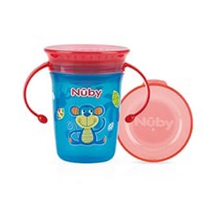Nuby 360° Wonder Cup met Handvatten Aqua Aap 240 ml 6+ Nuby 360° Wonder Cup met Handvatten Aqua Aap 240 ml 6+