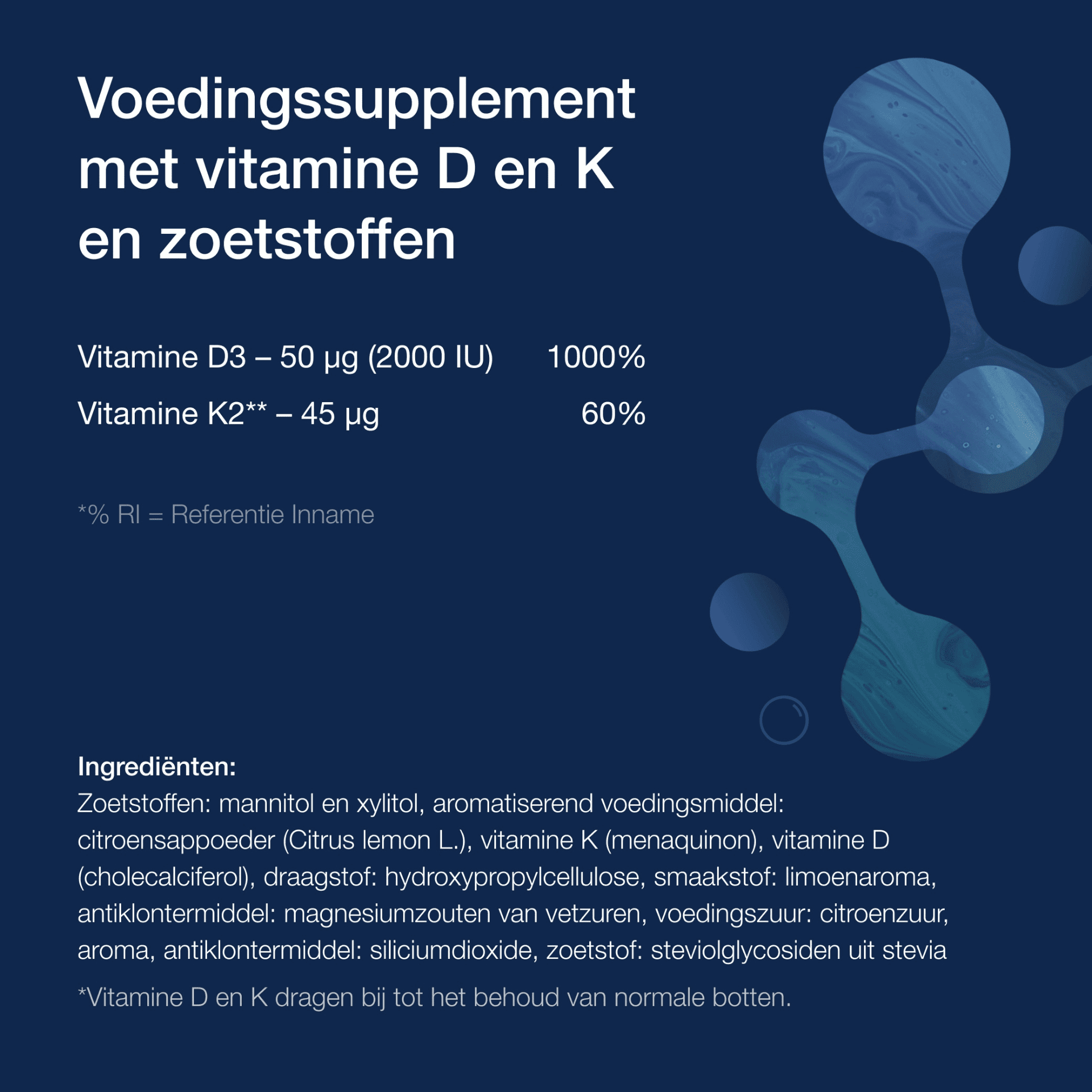 Vitamine D3 + K2 Vitamine D3 + K2