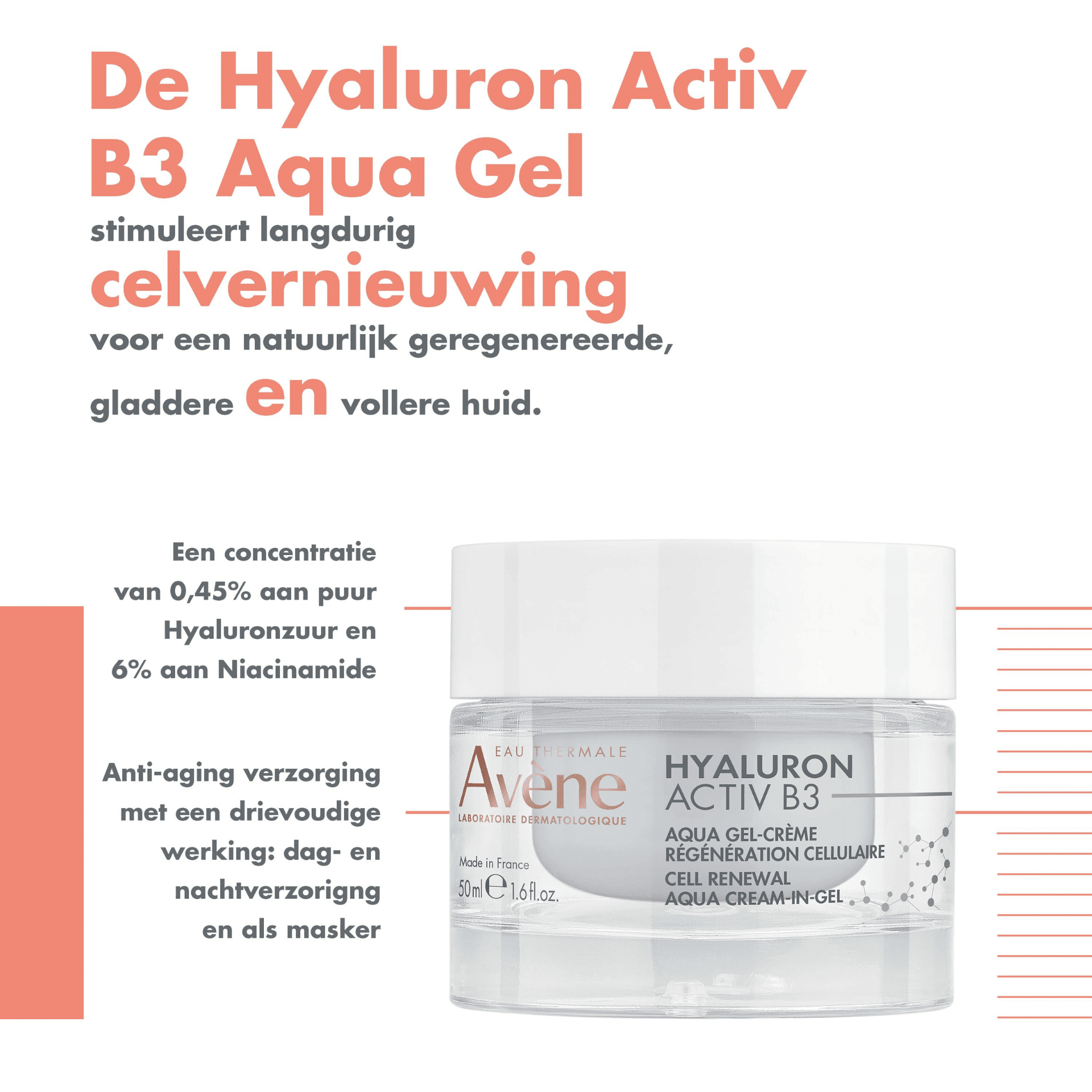Avène Hyaluron Activ B3 Celvernieuwende Gel-Crème Avène Hyaluron Activ B3 Celvernieuwende Gel-Crème