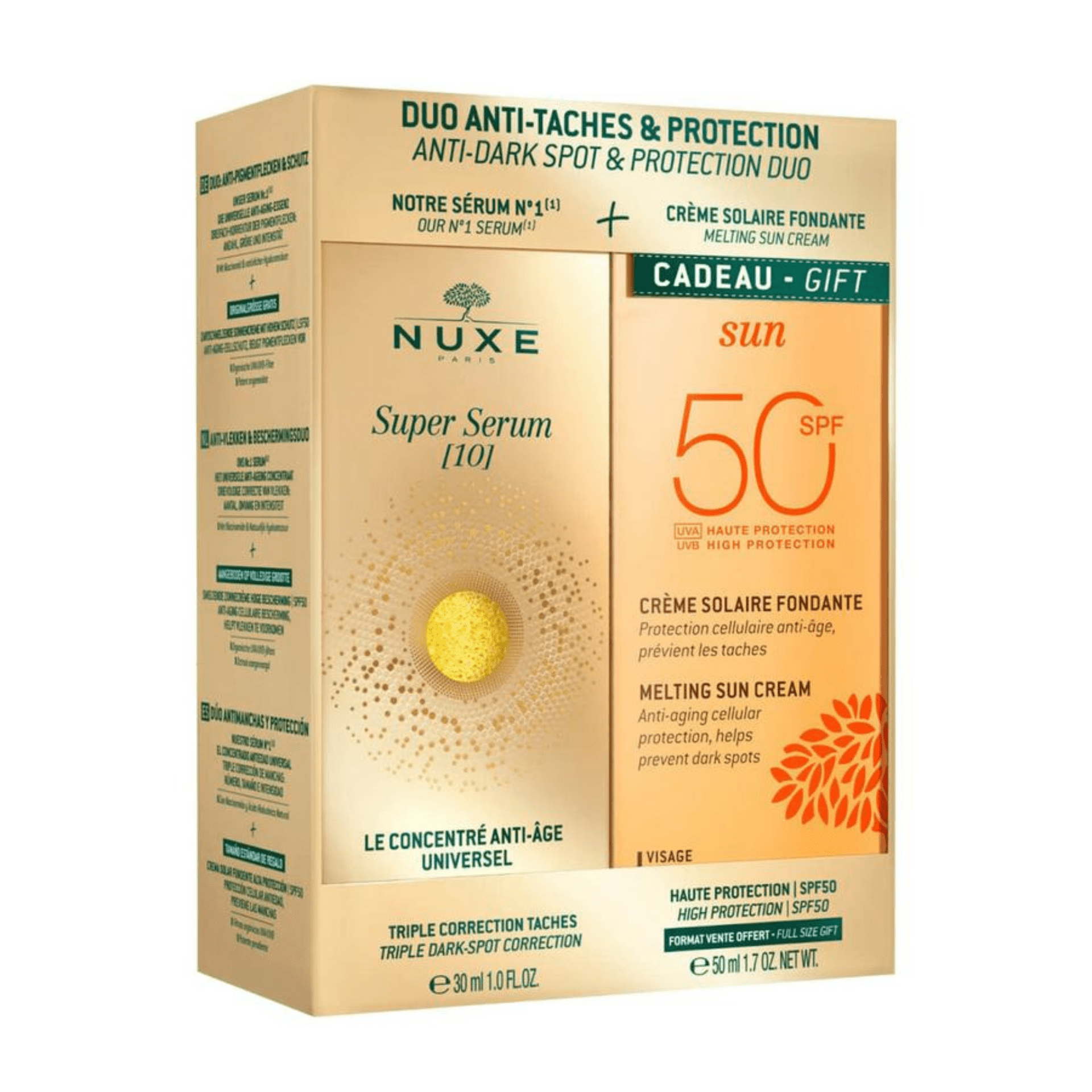 Nuxe Duo Super Serum [10] + Melting Sun Cream SPF50 PROMO