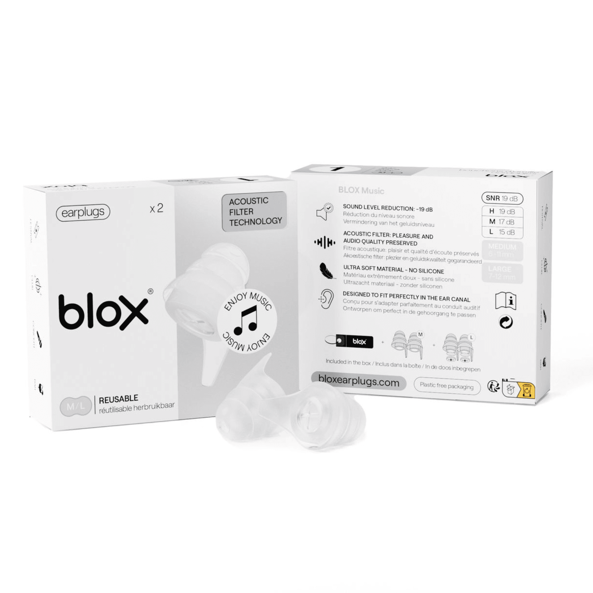 Blox Oordoppen Xperience Music Transparant