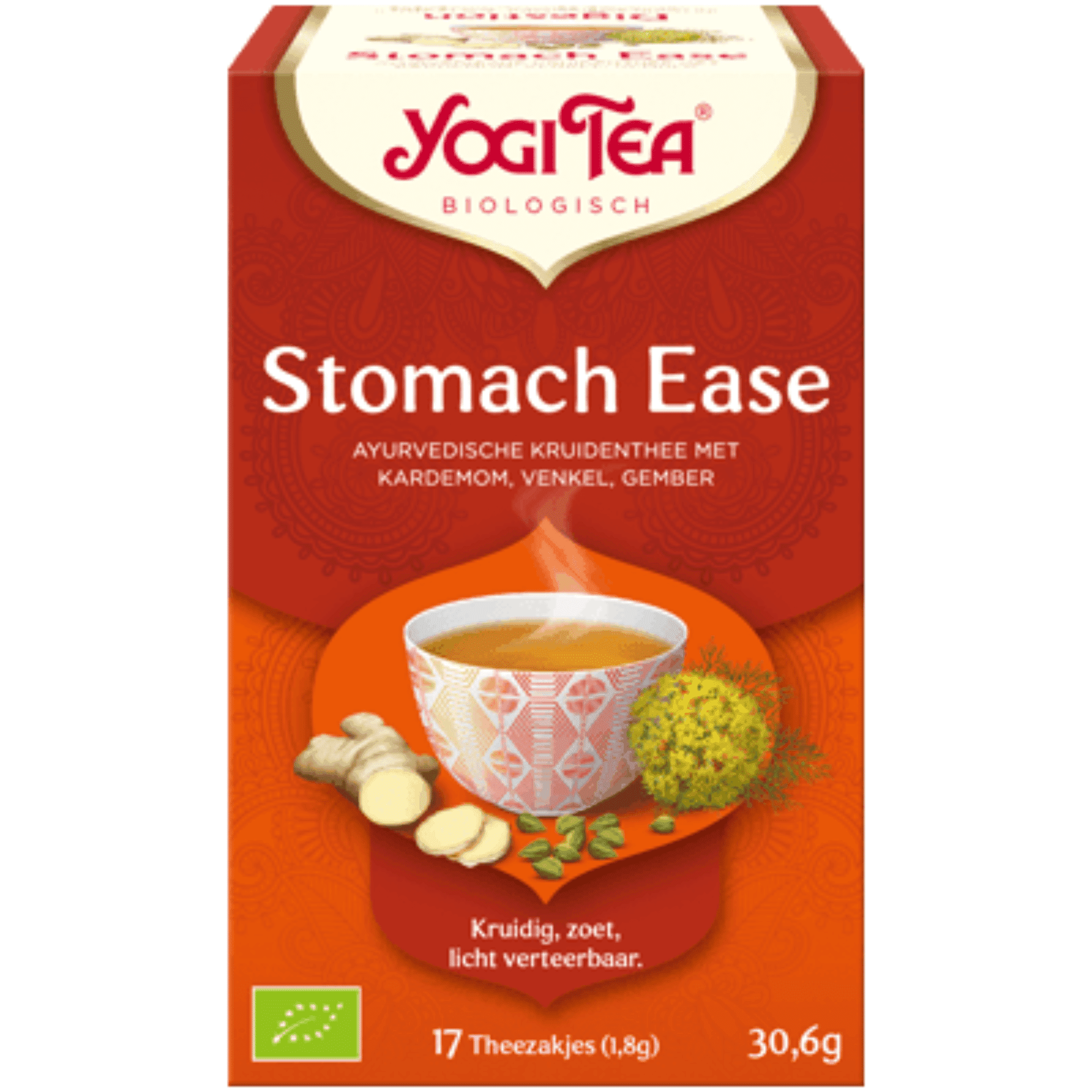 Yogi Tea Stomach Ease Thee 17 zakjes Yogi Tea Stomach Ease Thee 17 zakjes