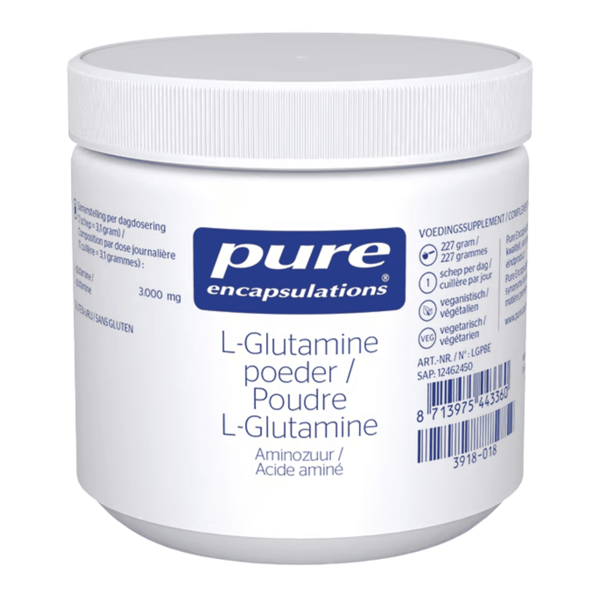 Pure Encapsulations L-Glutamine Poeder Pure Encapsulations L-Glutamine Poeder