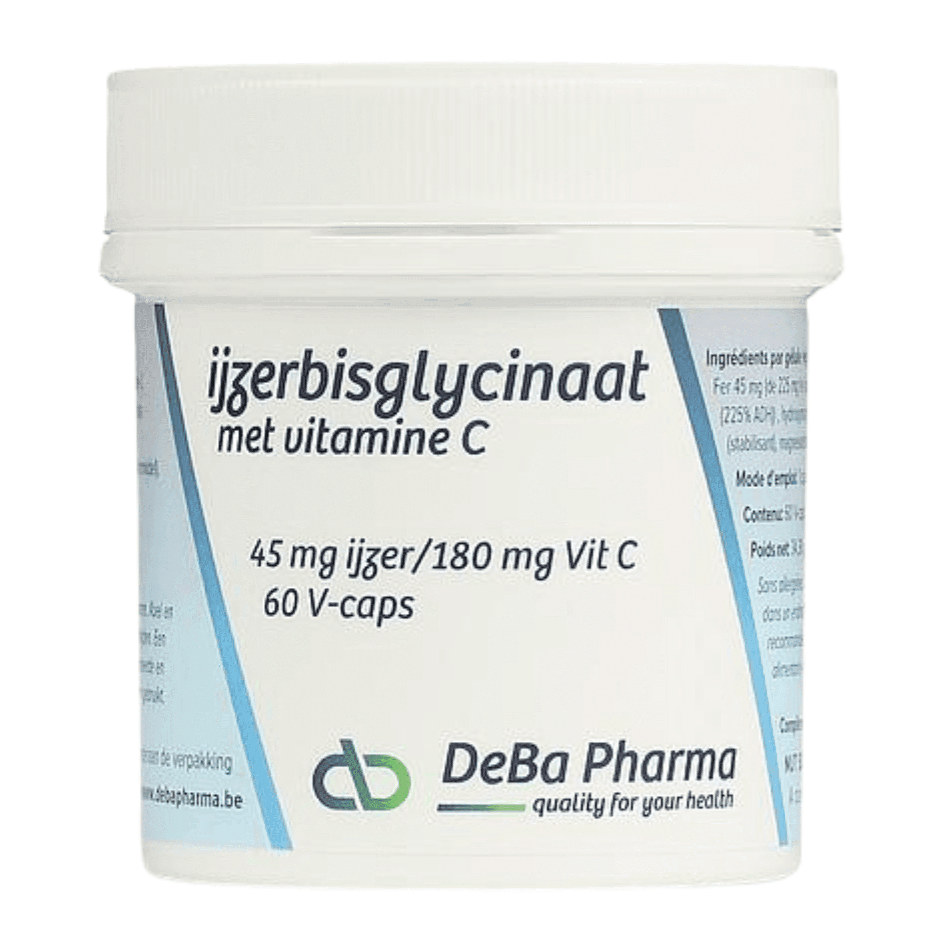 Deba Ijzerbisglycinaat 45 mg + Vitamine C 180 mg