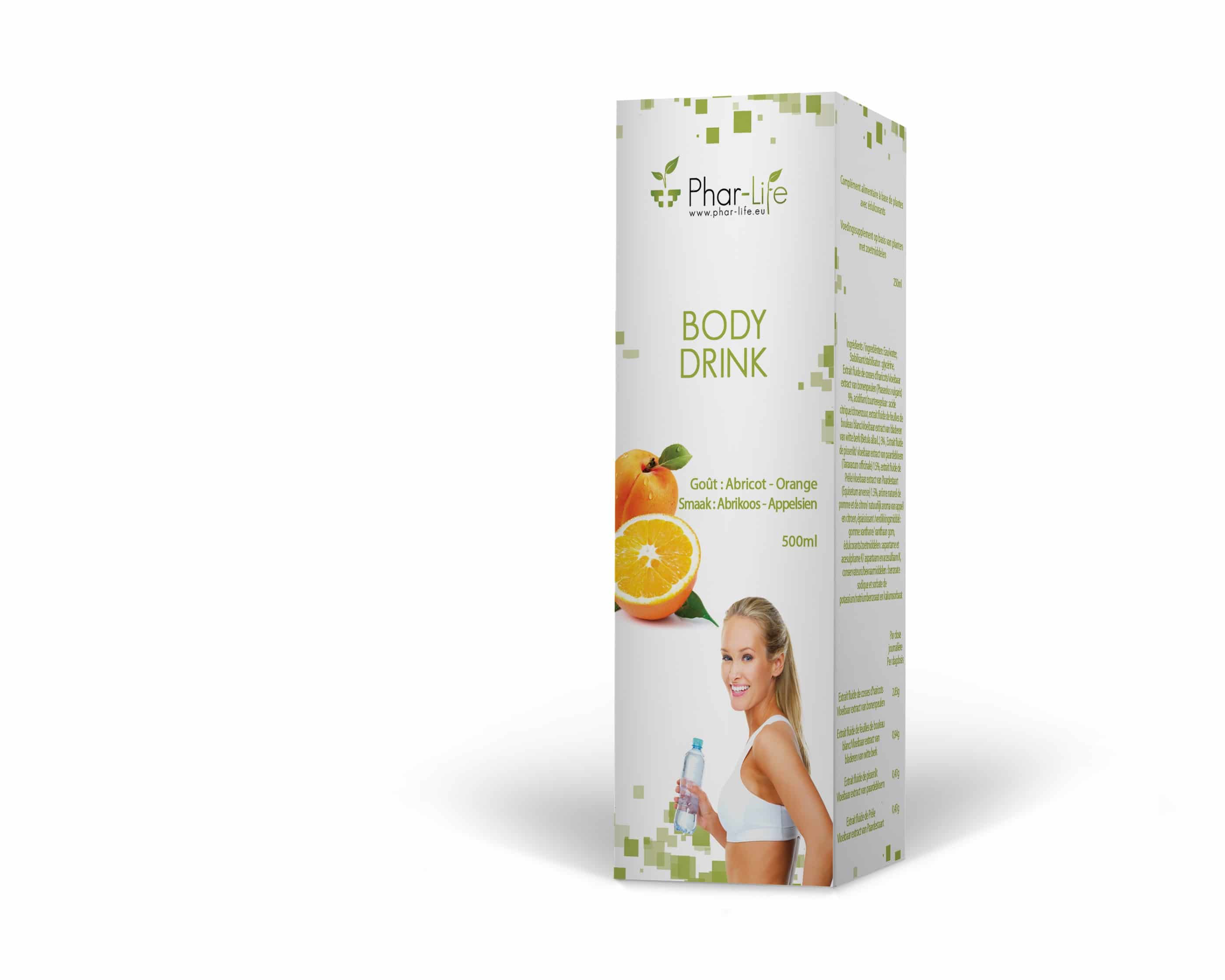 Phar Life Body Drink Abrikoos - Sinaasappel Phar Life Body Drink Abrikoos - Sinaasappel