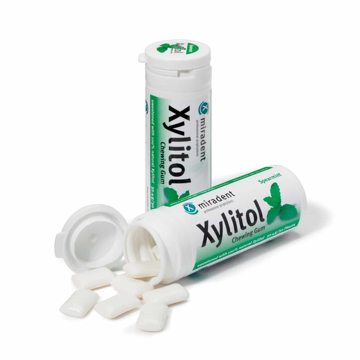 Miradent Kauwgom Xylitol Groene Munt Miradent Kauwgom Xylitol Groene Munt