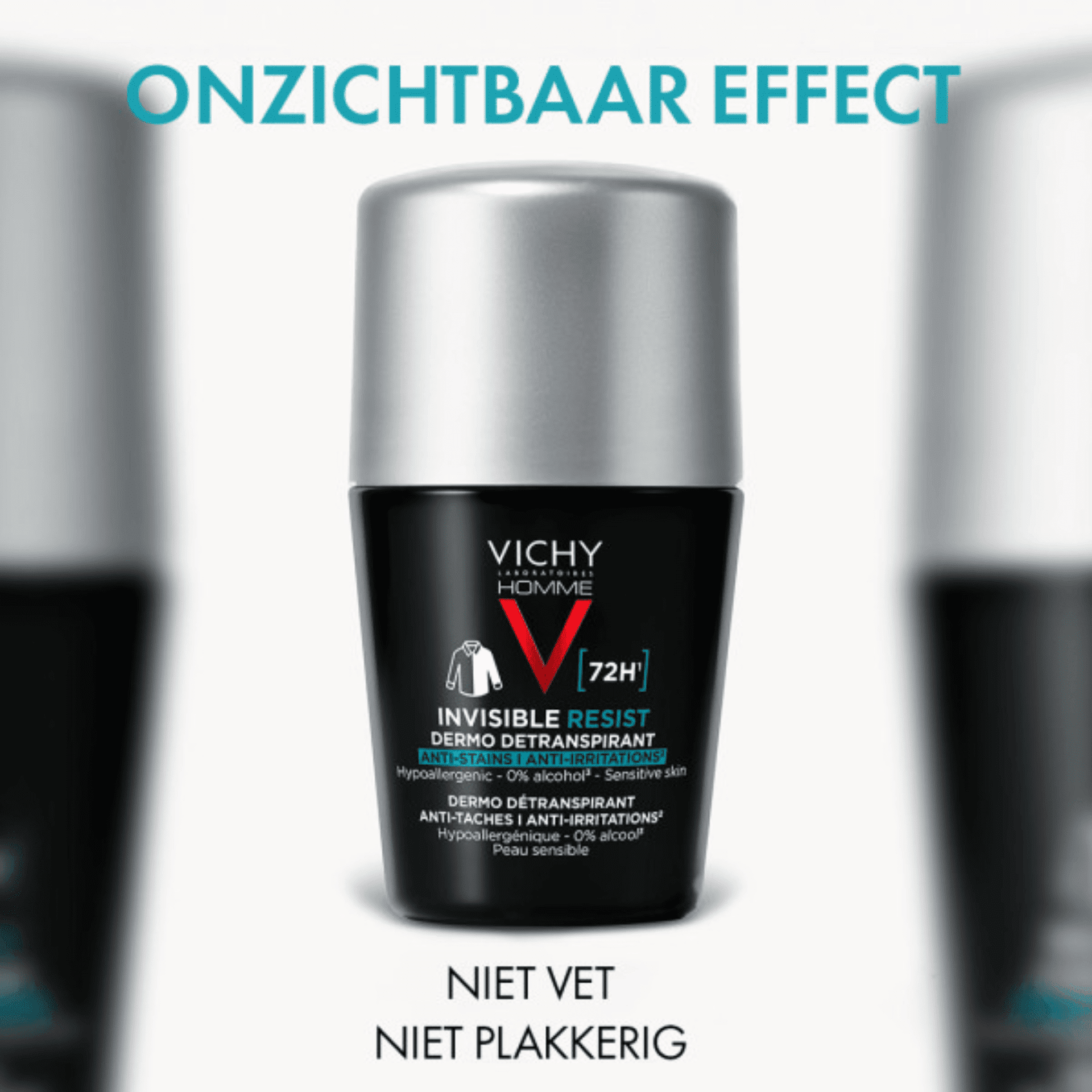 Vichy Homme Invisible Resist Dermo-Detranspirant 72U Roller
