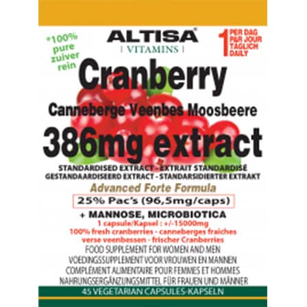 Altisa Cranberry Extract + Mannose Advance Plus