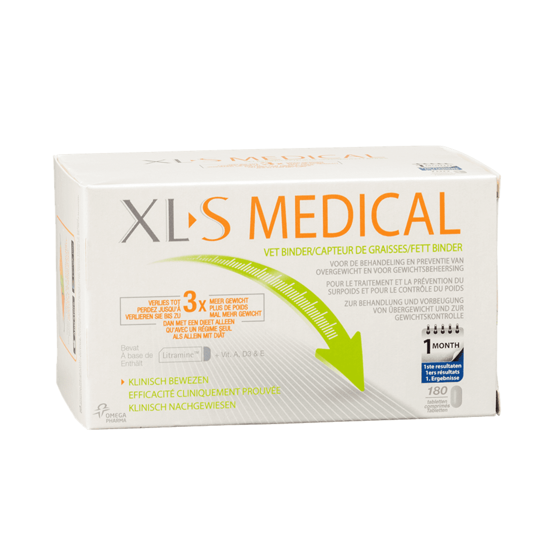 XLS Medical Fat Binder soutient votre alimentation et vous aide à perdre du poids 180 comprimés