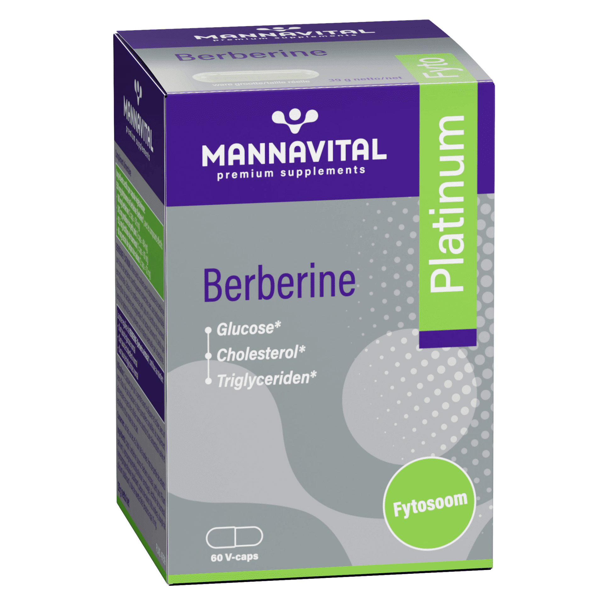 Mannavital Berberine Platinum V-caps 60