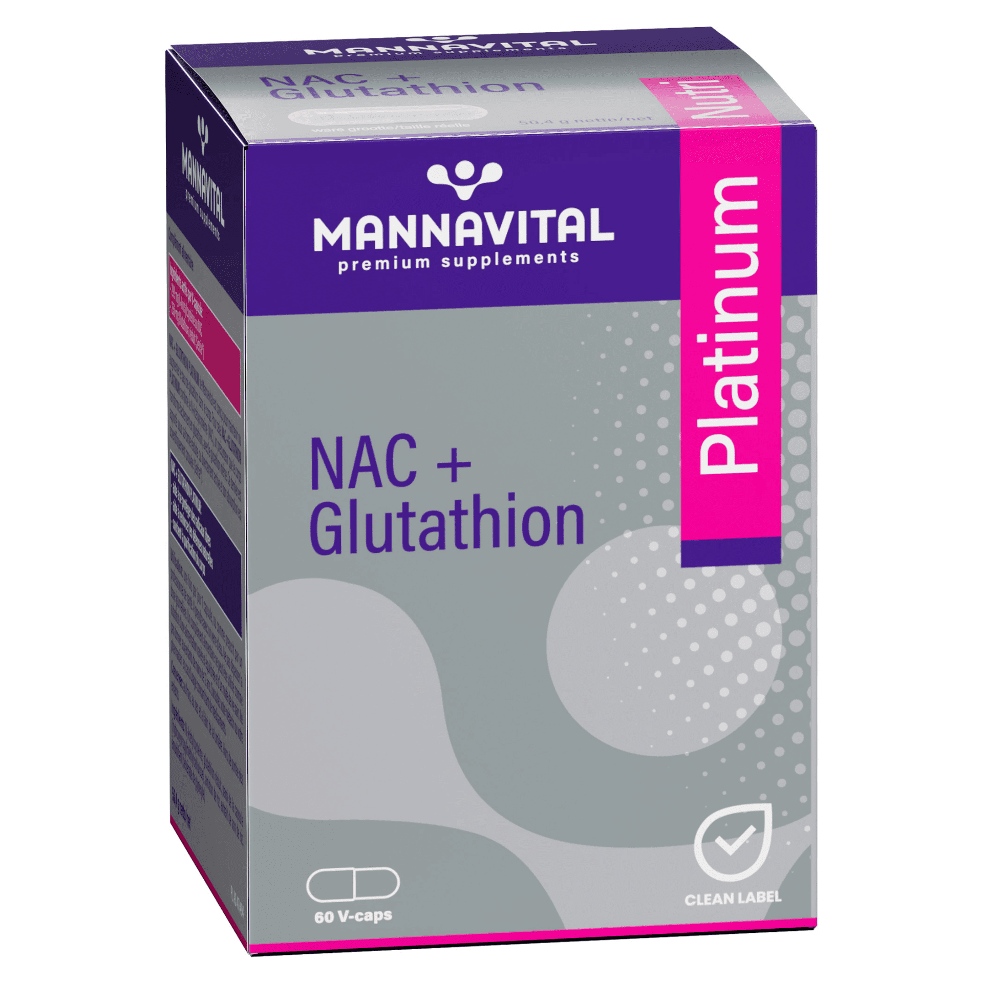 Mannavital Platinum NAC + Glutathion Mannavital Platinum NAC + Glutathion