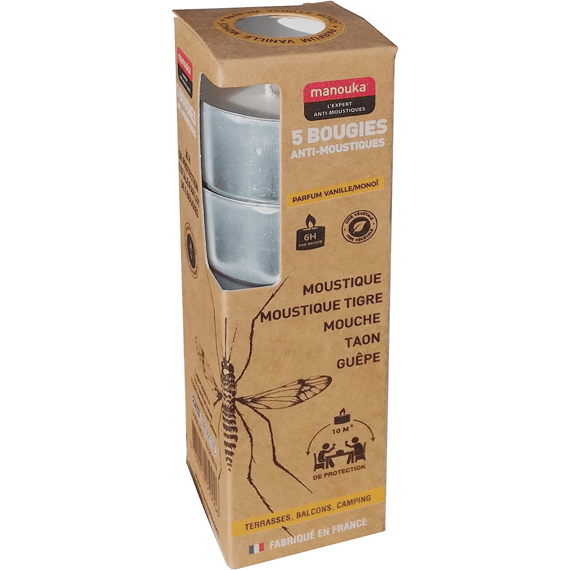 Coffret bougies anti-moustiques Manouka Coffret bougies anti-moustiques Manouka