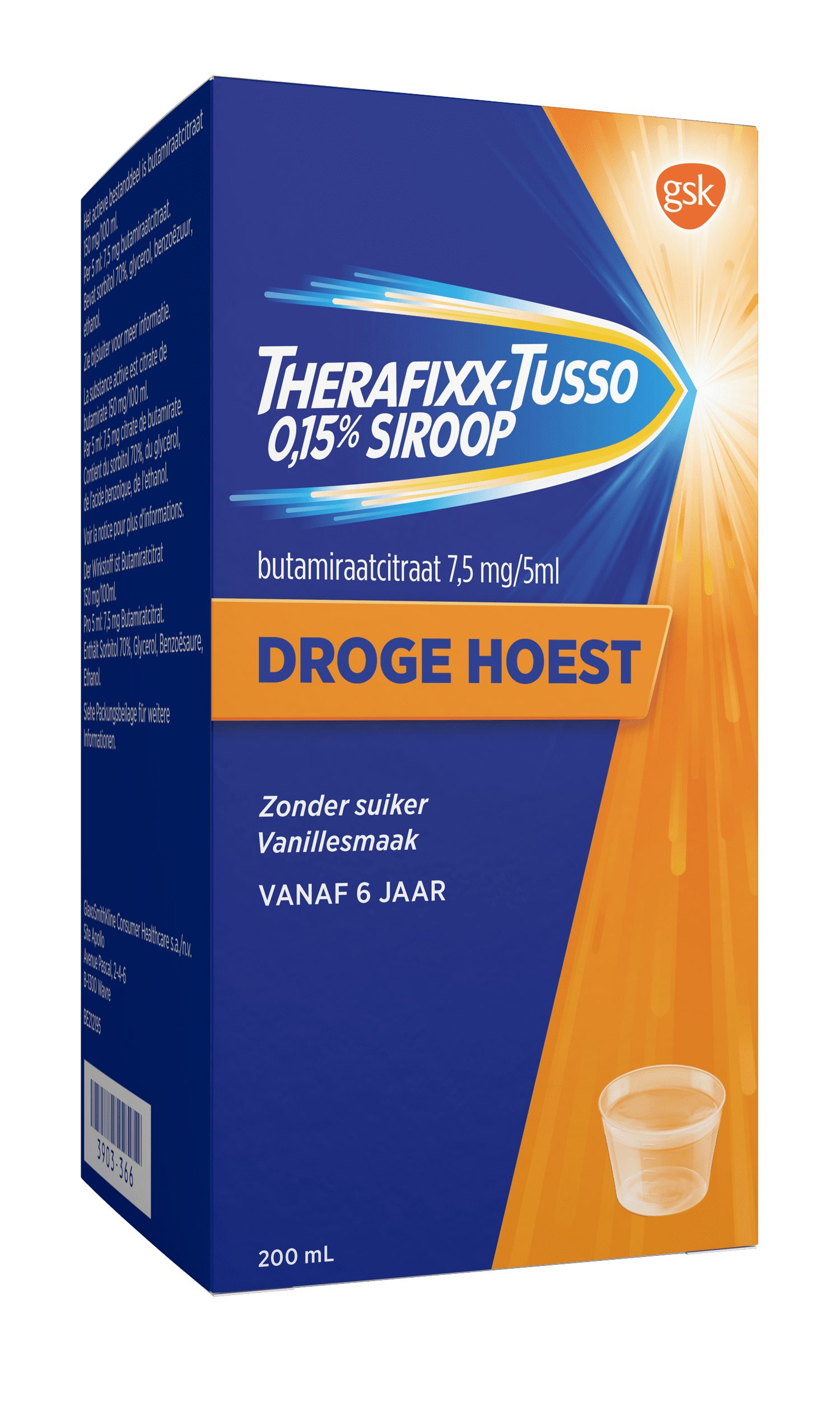 Therafixx-Tusso 0,15% Siroop Therafixx-Tusso 0,15% Siroop