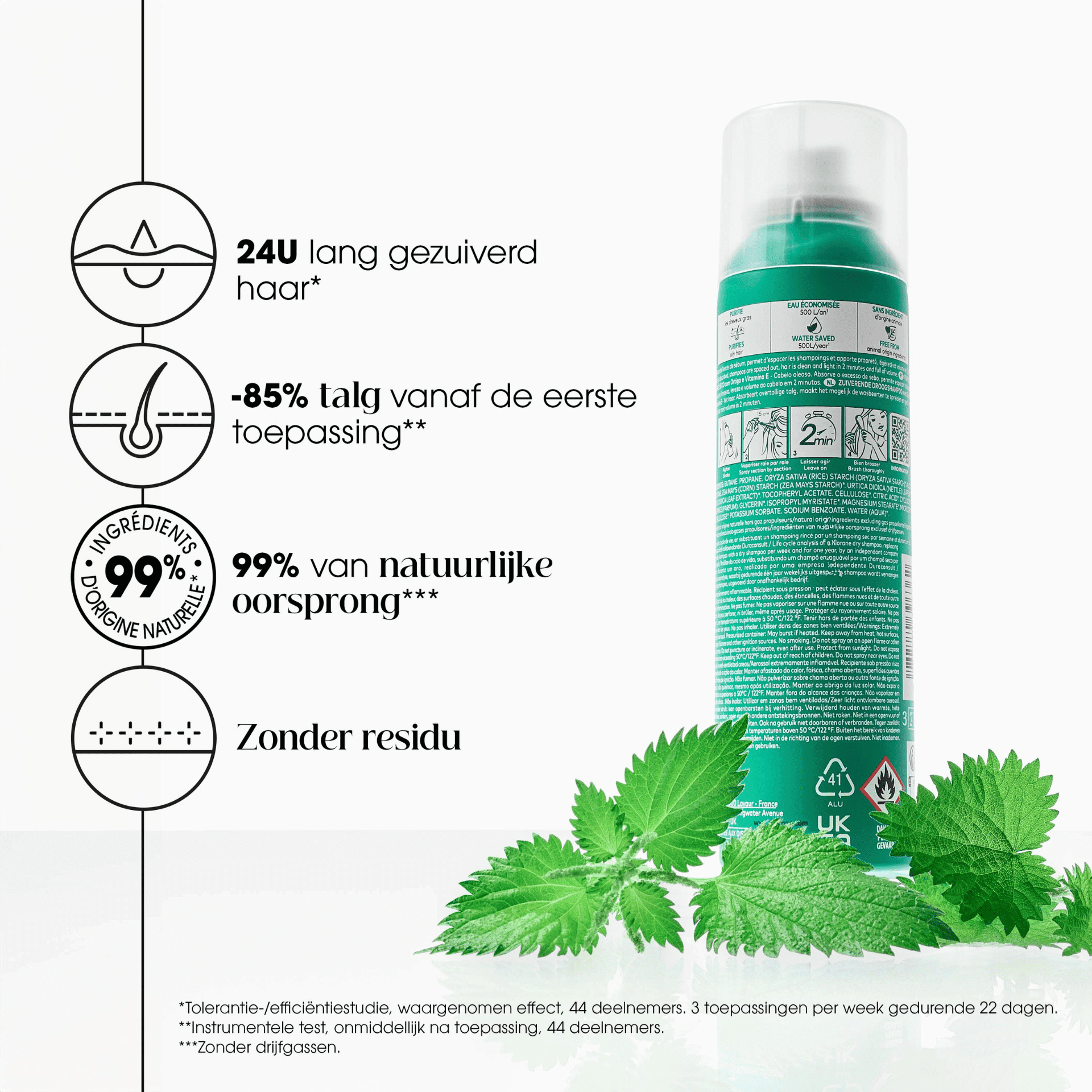 Klorane Brandnetel Zuiverende Droogshampoo Klorane Brandnetel Zuiverende Droogshampoo