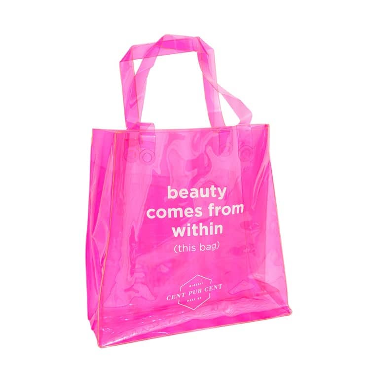 Cent Pur Cent Beach Bag Neon Pink