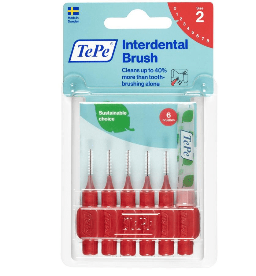 TePe Original Interdentale Borstel Size 2 0,5 mm Rood TePe Original Interdentale Borstel Size 2 0,5 mm Rood