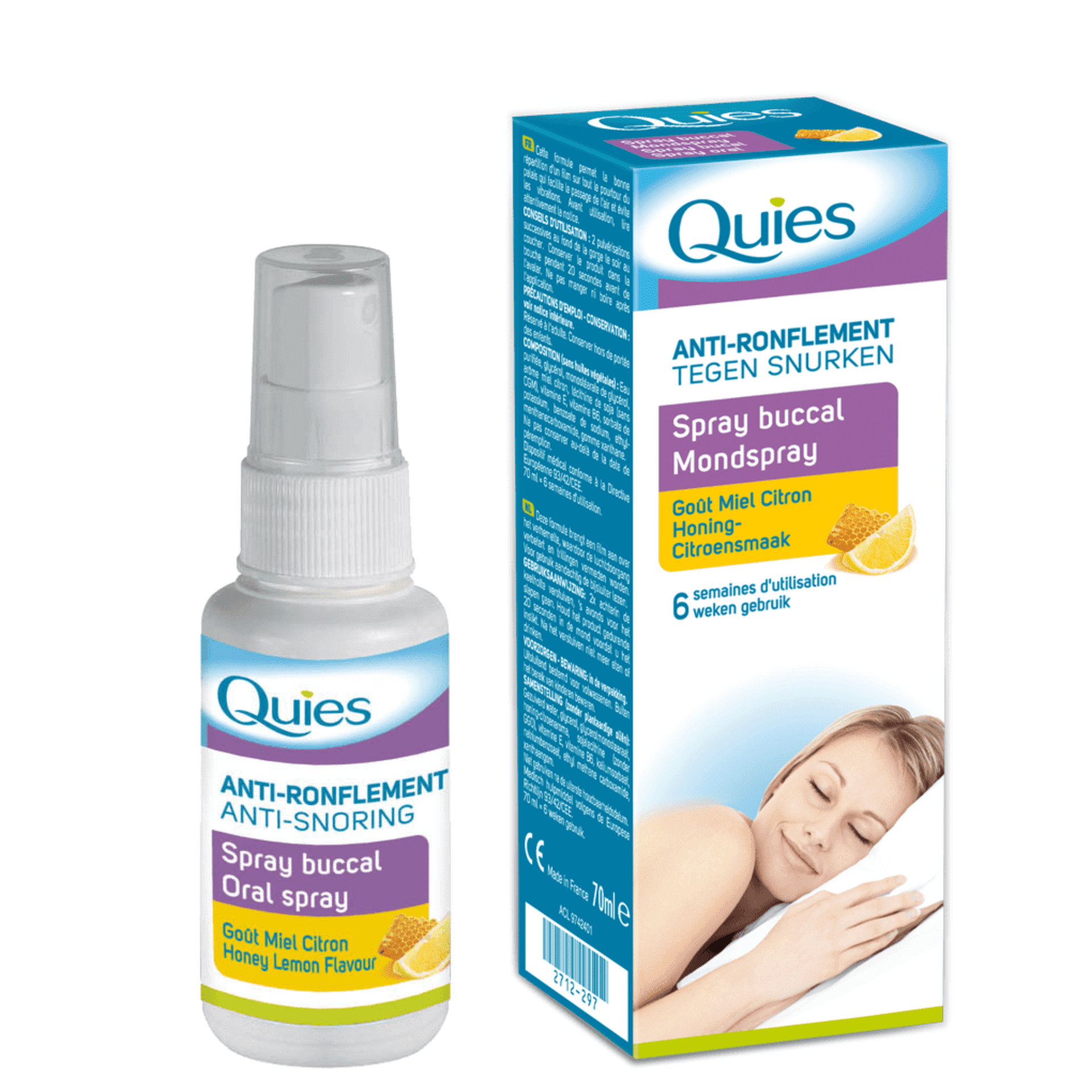 Quies Mondspray tegen Snurken 70 ML Quies Mondspray tegen Snurken 70 ML