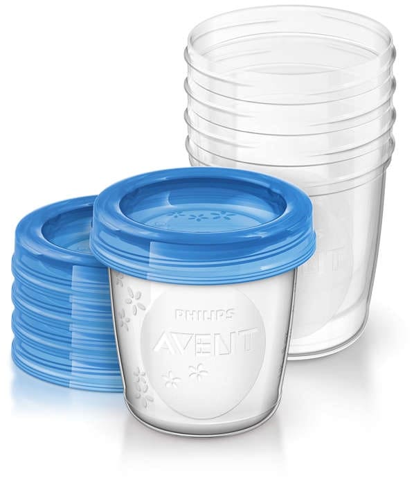 Avent Set Bewaarbekers 180 ml Avent Set Bewaarbekers 180 ml