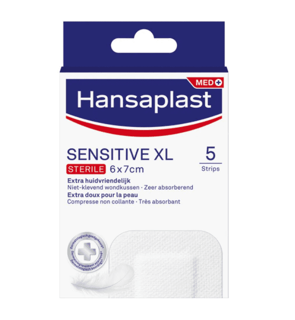 Hansaplast Pleisters Sensitive XL 6 cm x 7 cm