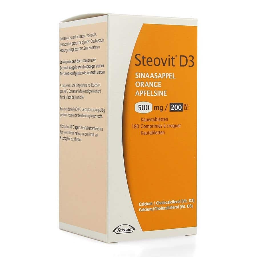 Steovit D3 Sinaasappel 500 mg/200 IU Steovit D3 Sinaasappel 500 mg/200 IU