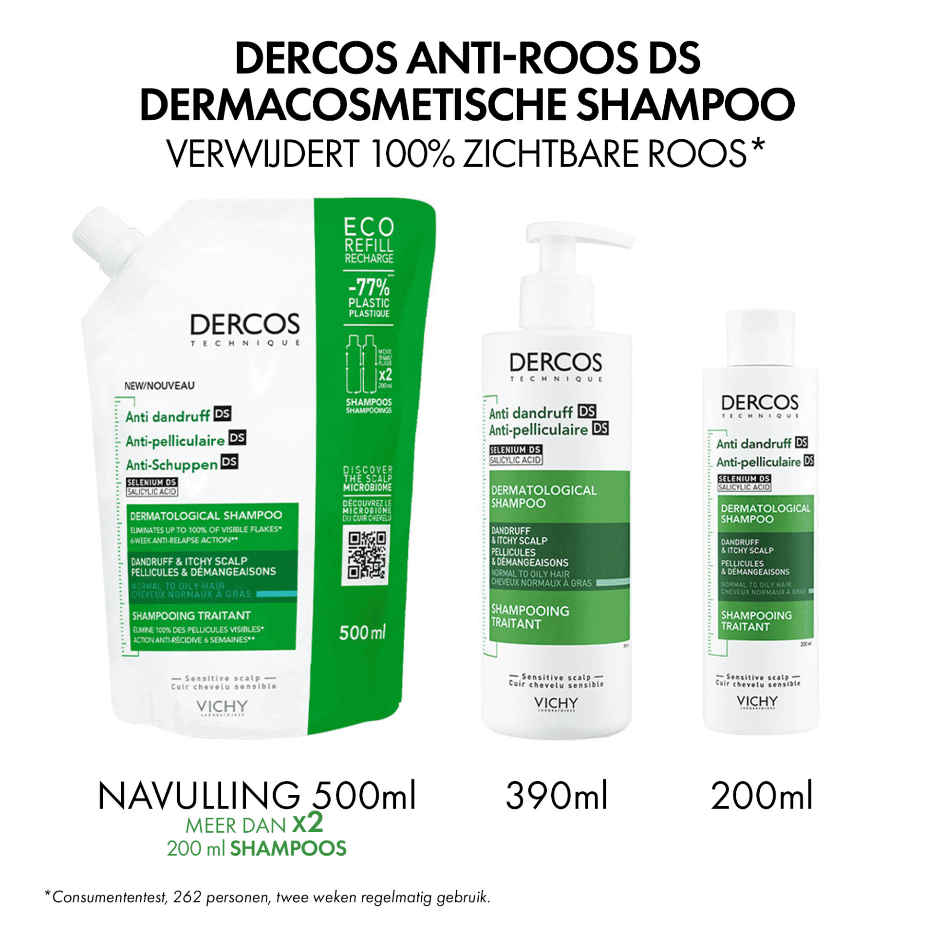 Vichy Dercos Anti-Roos DS Normaal tot Vet Haar Vichy Dercos Anti-Roos DS Normaal tot Vet Haar