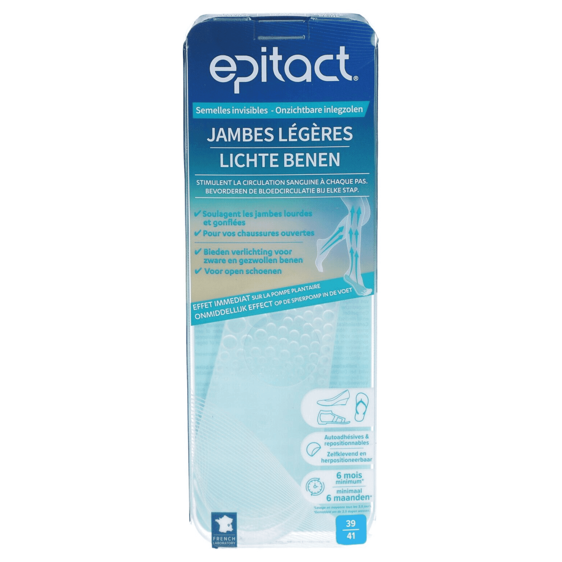 Epitact Semelles Invisibles Jambes Legeres 39/41 Epitact Semelles Invisibles Jambes Legeres 39/41
