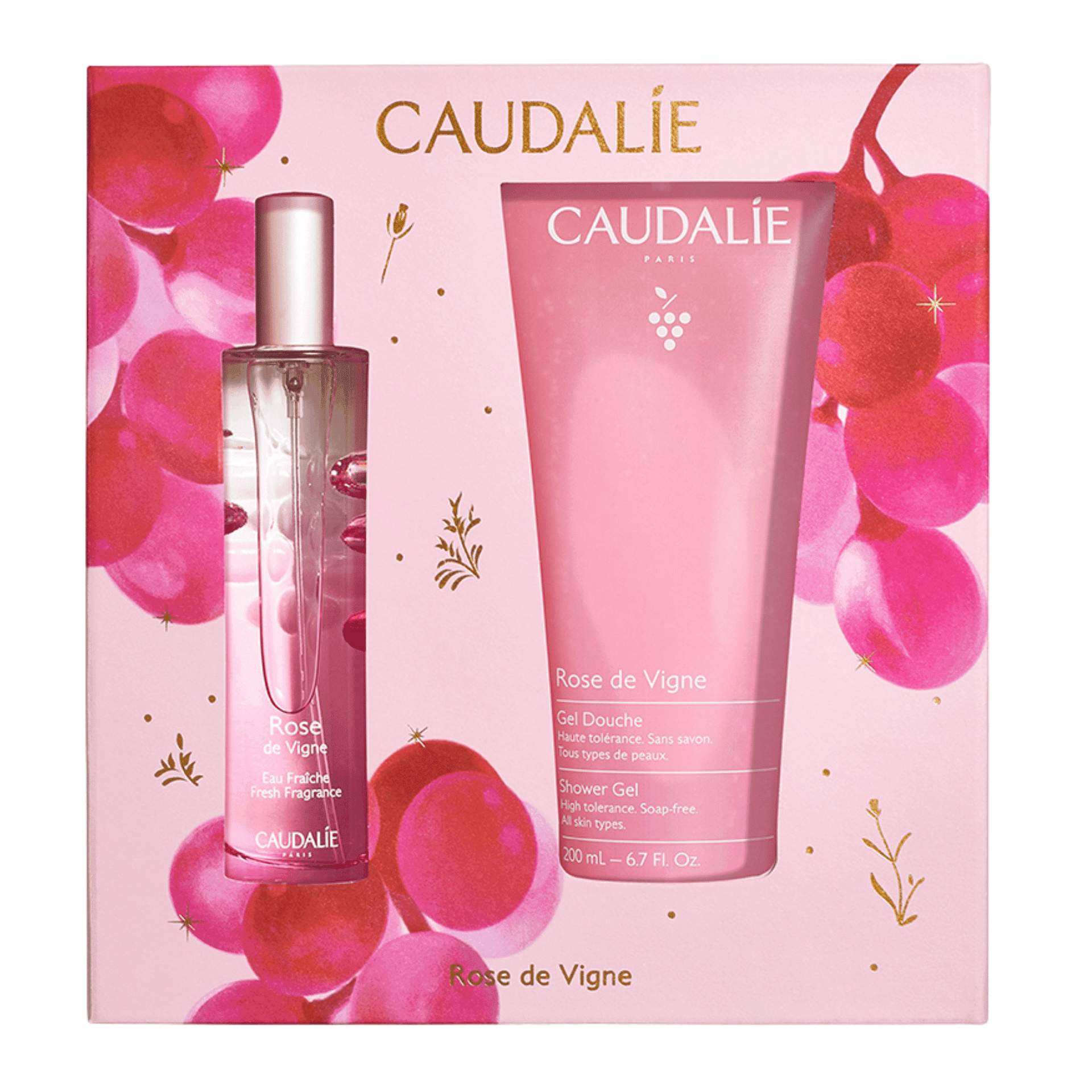 Caudalie Rose de Vigne Eau Fraîche + Douchegel Geschenkset Caudalie Rose de Vigne Eau Fraîche + Douchegel Geschenkset