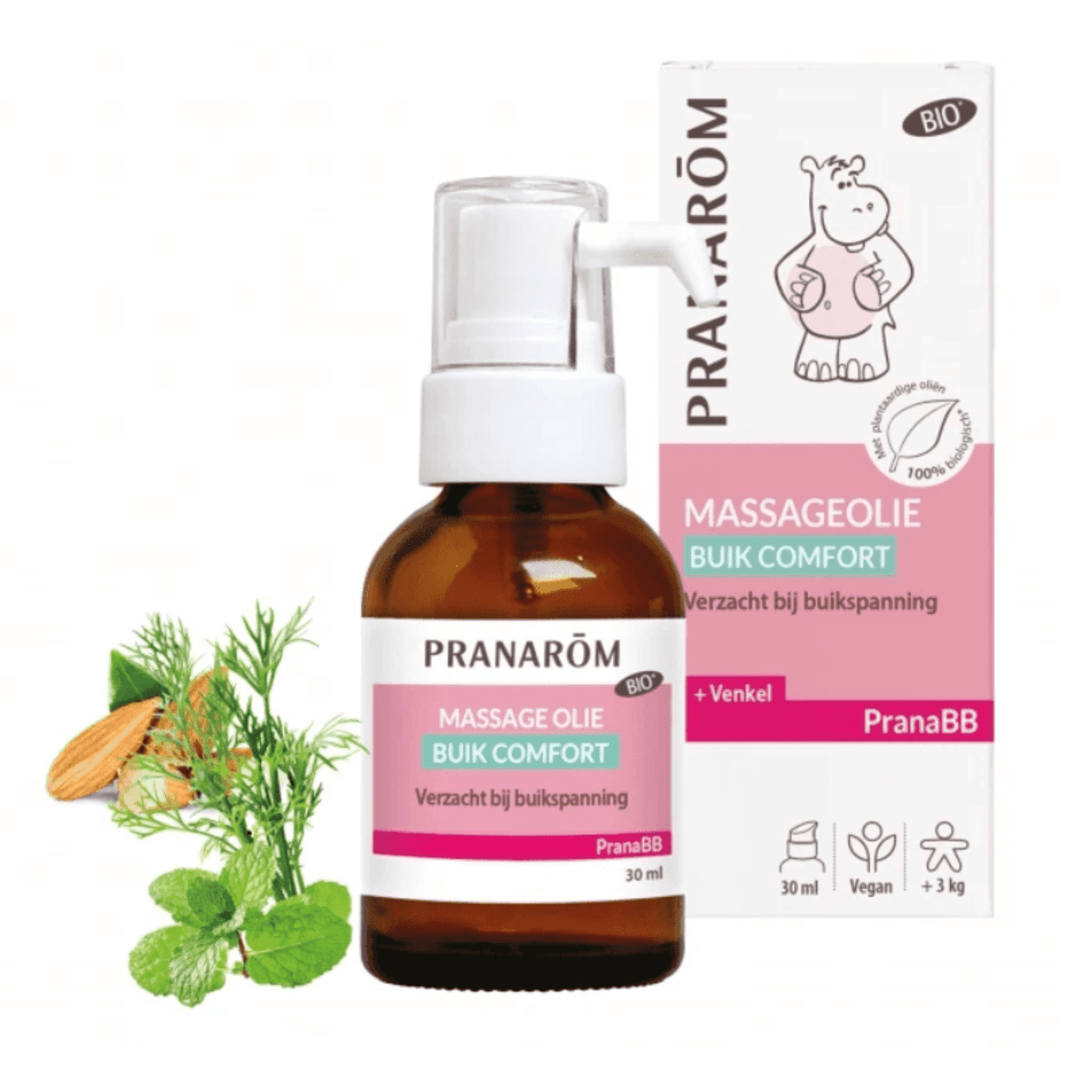 Pranarom PranaBBMassage Olie Buik Comfort 30 ml Pranarom PranaBBMassage Olie Buik Comfort 30 ml