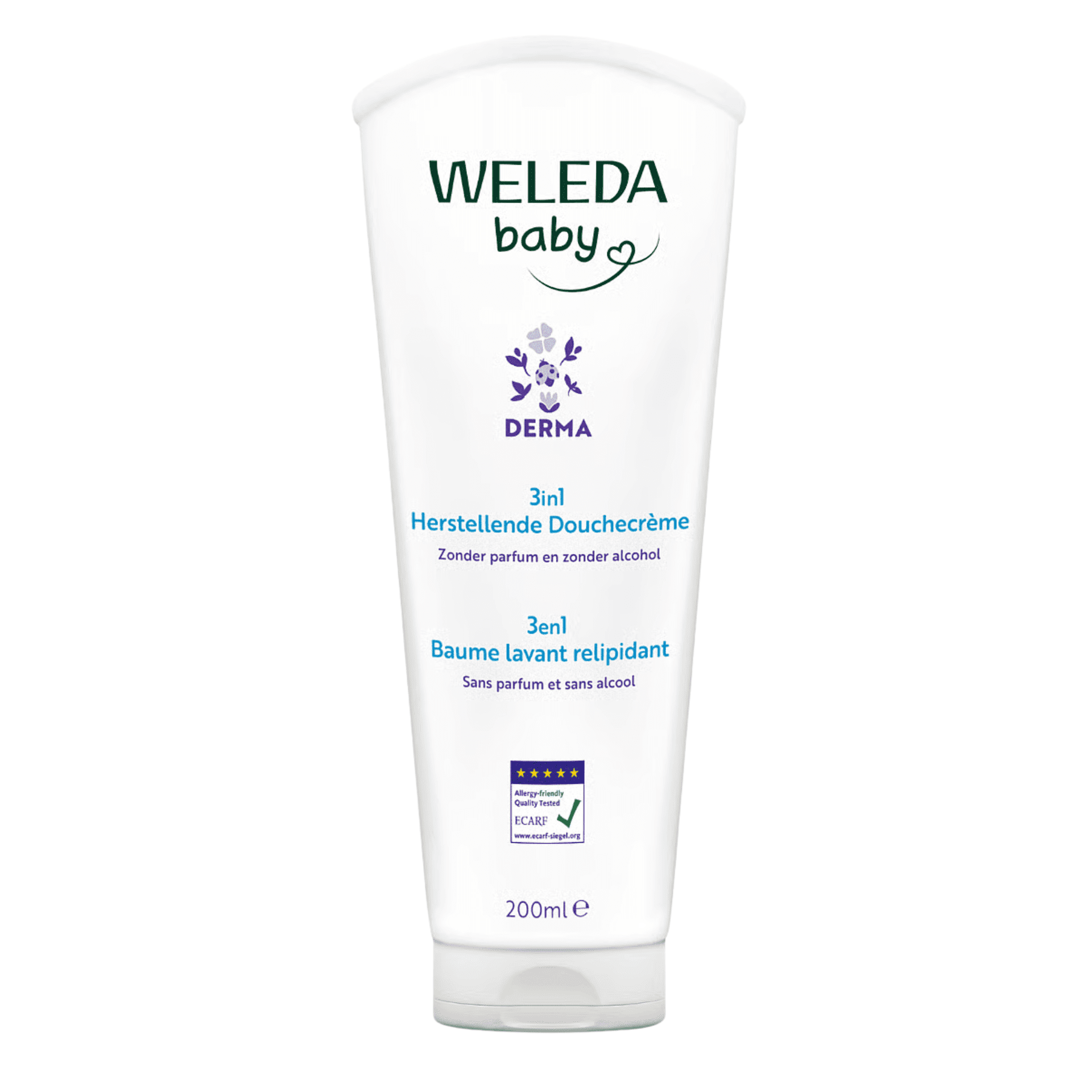 Weleda Bebe 3en1 Baume Lavant Mauve Blanche 200ml