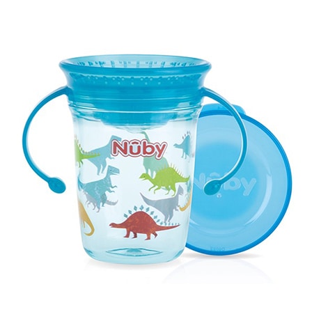 Nuby 360Â° Wonder Cup met Handvatten Tritan Aqua Dino's 240 ml 6+