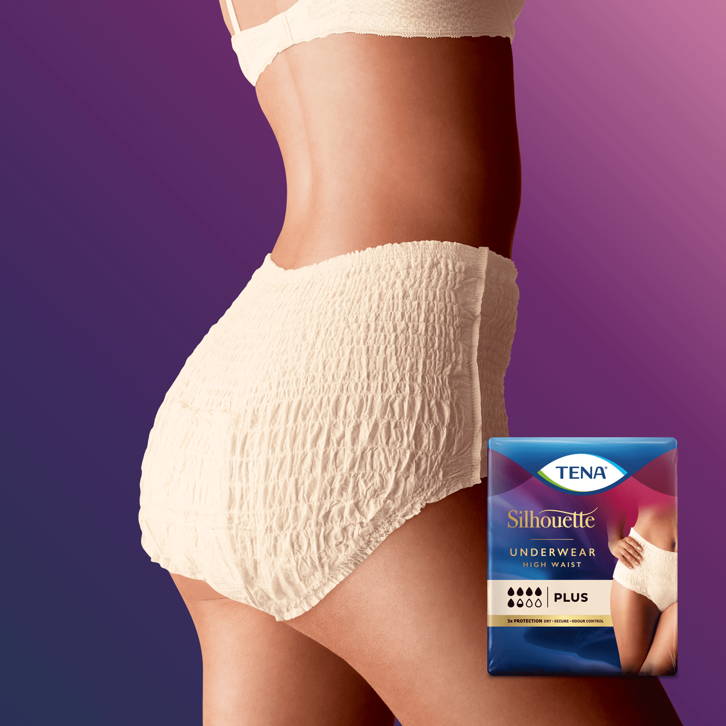 TENA Silhouette Plus High Waist Crème M TENA Silhouette Plus High Waist Crème M