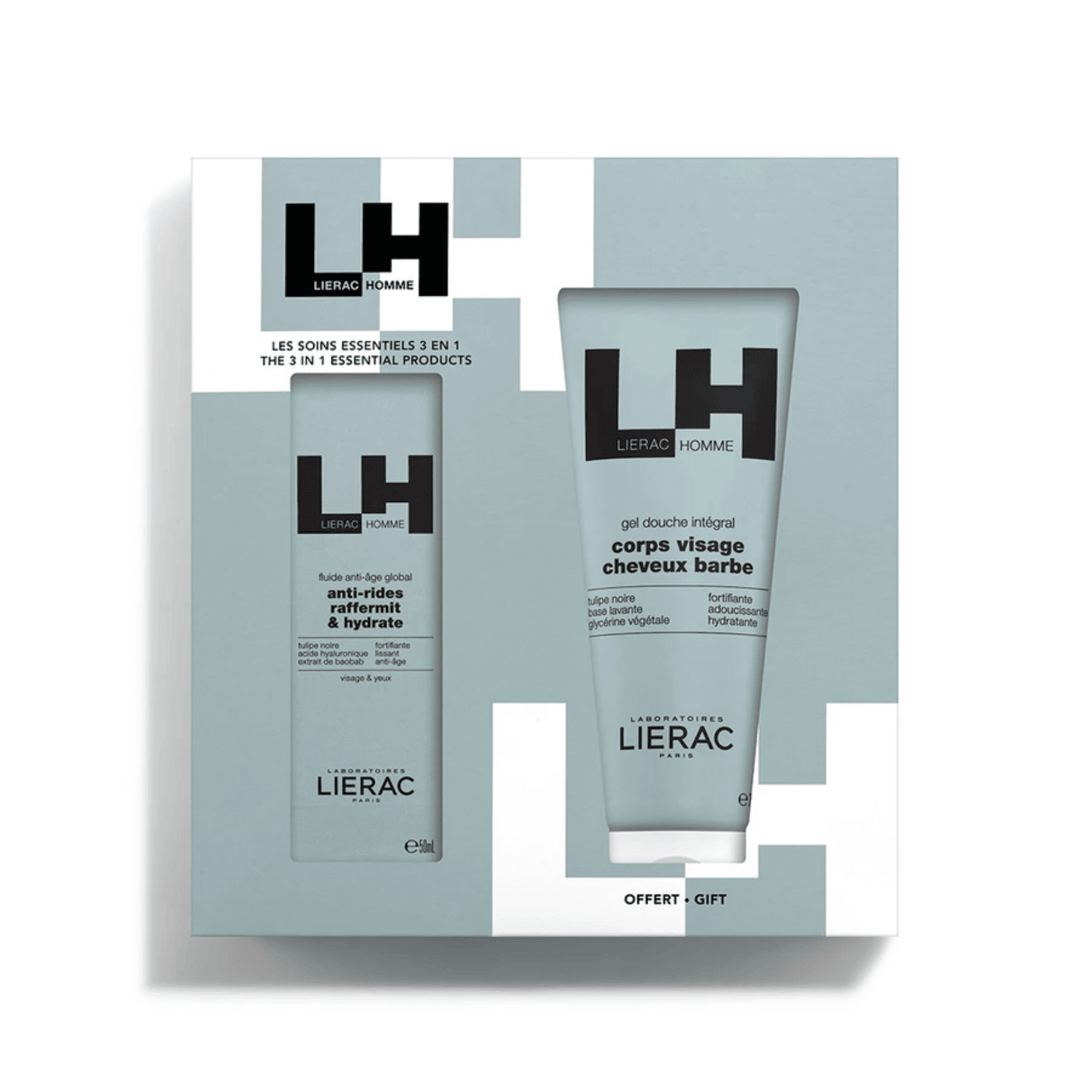 Lierac Homme Anti-Ageing Fluid + Douchegel Geschenkset