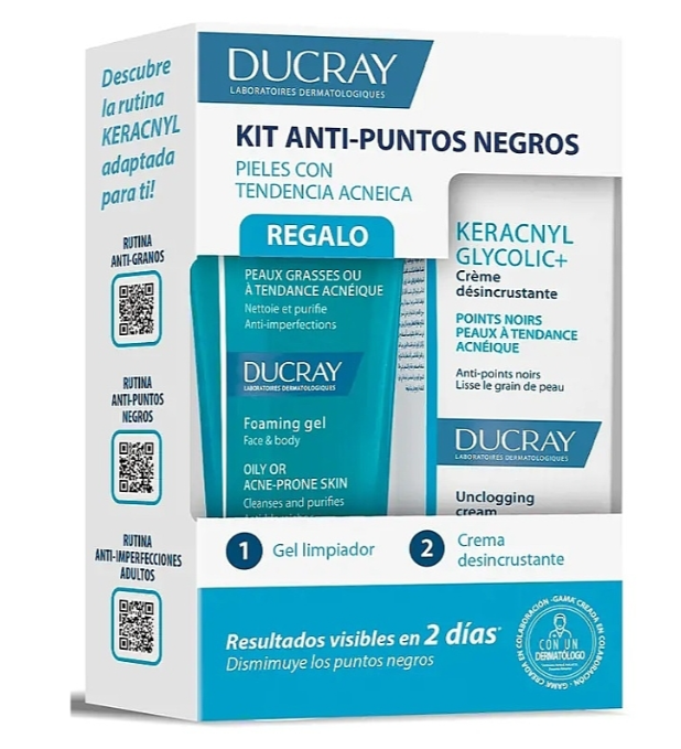 Ducray Keracnyl PP Crème tegen Onzuiverheden + Keracnyl Schuimende Gel 