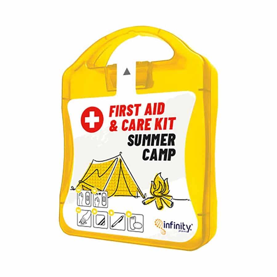 Summer Camp First Aid&care Kit Yellow Box 18 Prod.