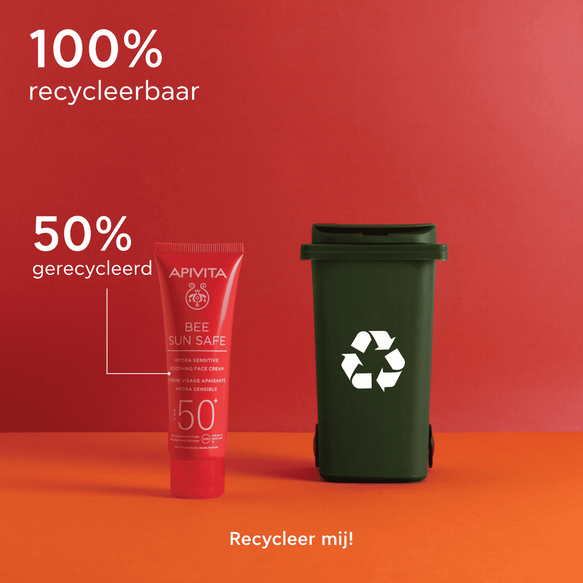 Apivita Bee Sun Safe Hydra Sensitive Kalmerende Gelaatscrème SPF 50+ Apivita Bee Sun Safe Hydra Sensitive Kalmerende Gelaatscrème SPF 50+