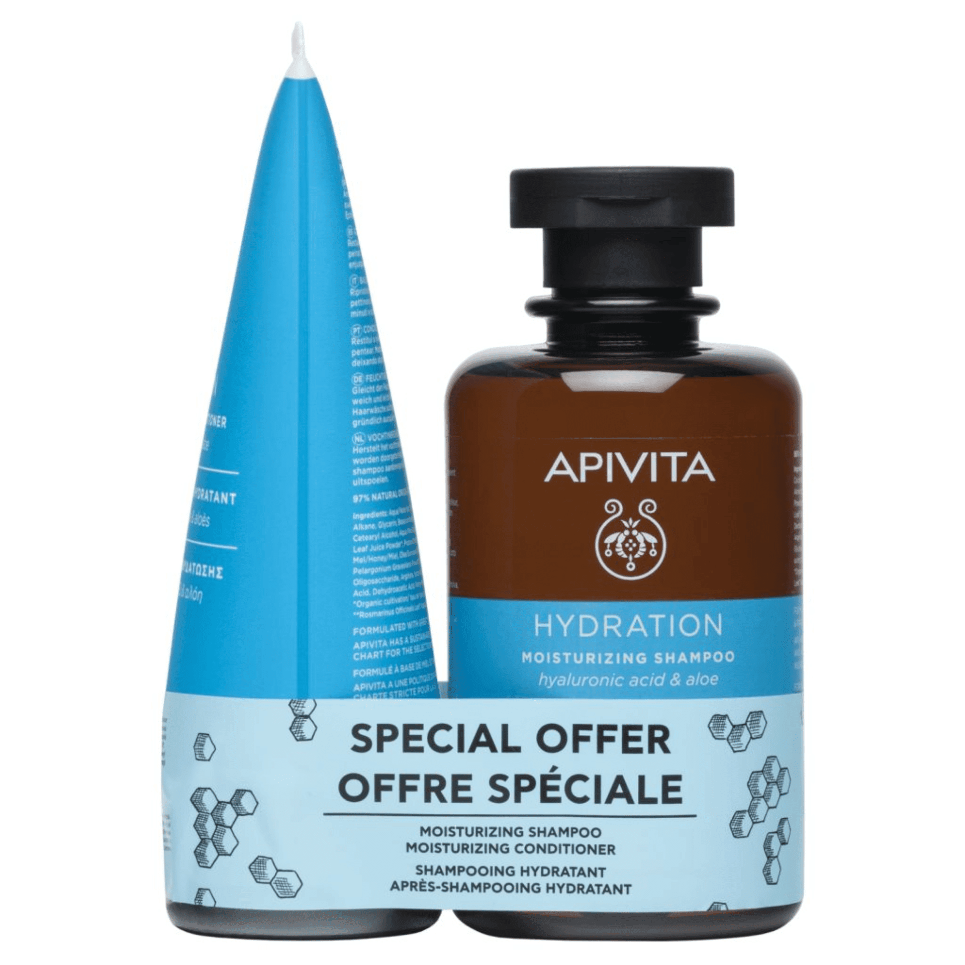 Apivita Moisturizing Shampoo 250ml + Condit. 150ml Apivita Moisturizing Shampoo 250ml + Condit. 150ml