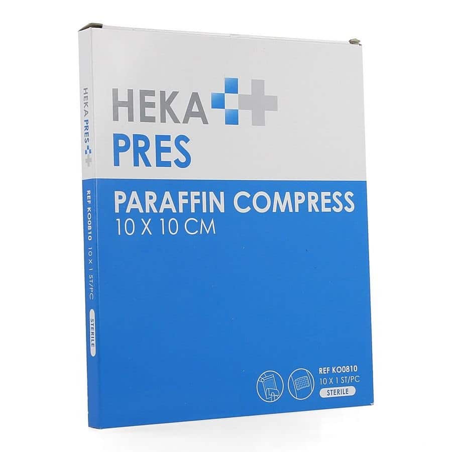 Heka Pres Zalfkompres Steriel 10 x 10 cm Heka Pres Zalfkompres Steriel 10 x 10 cm