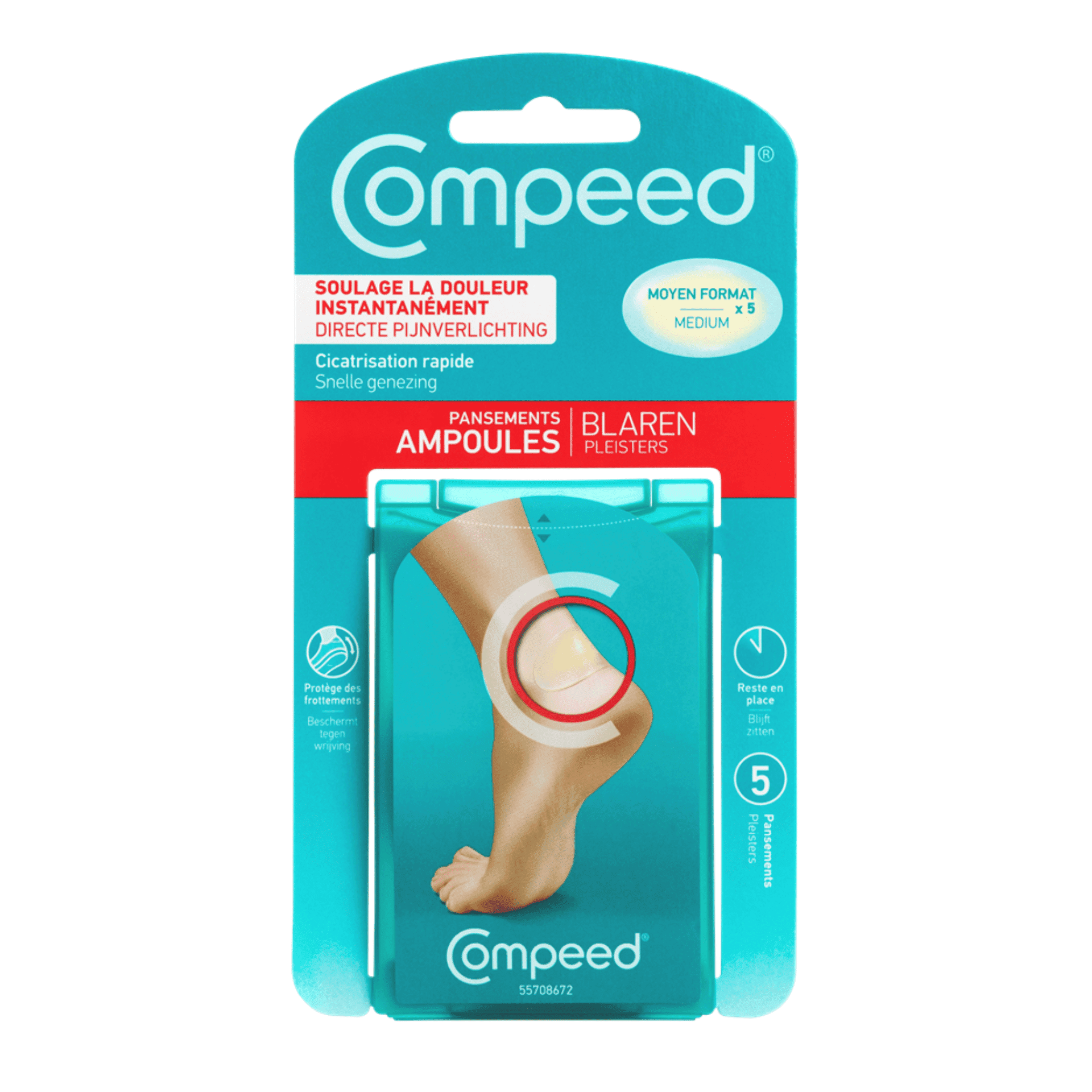 Compeed Pansement Ampoules Moyen Format Econ. 10