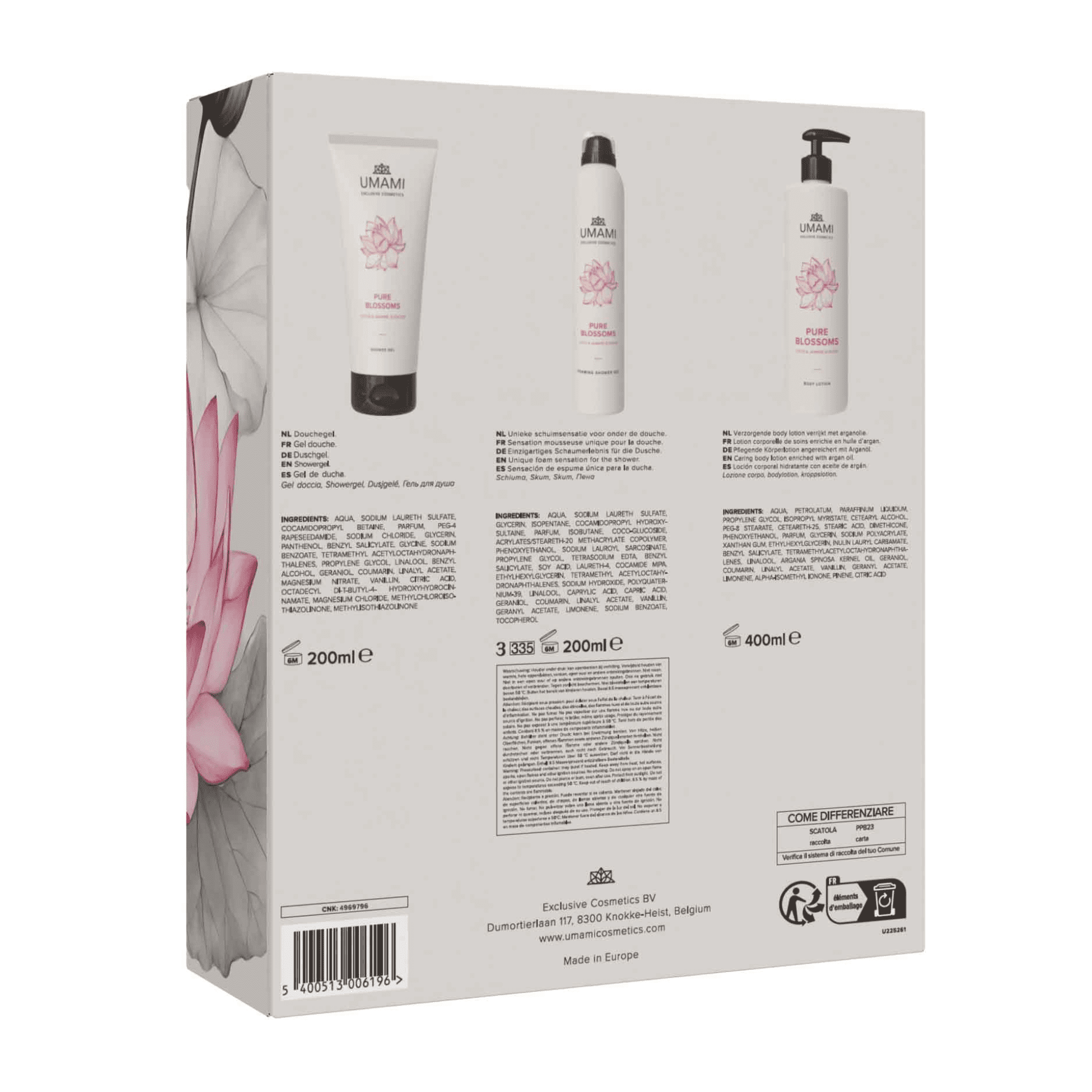 Umami Pure Blossoms Geschenkset Douche Klein Umami Pure Blossoms Geschenkset Douche Klein