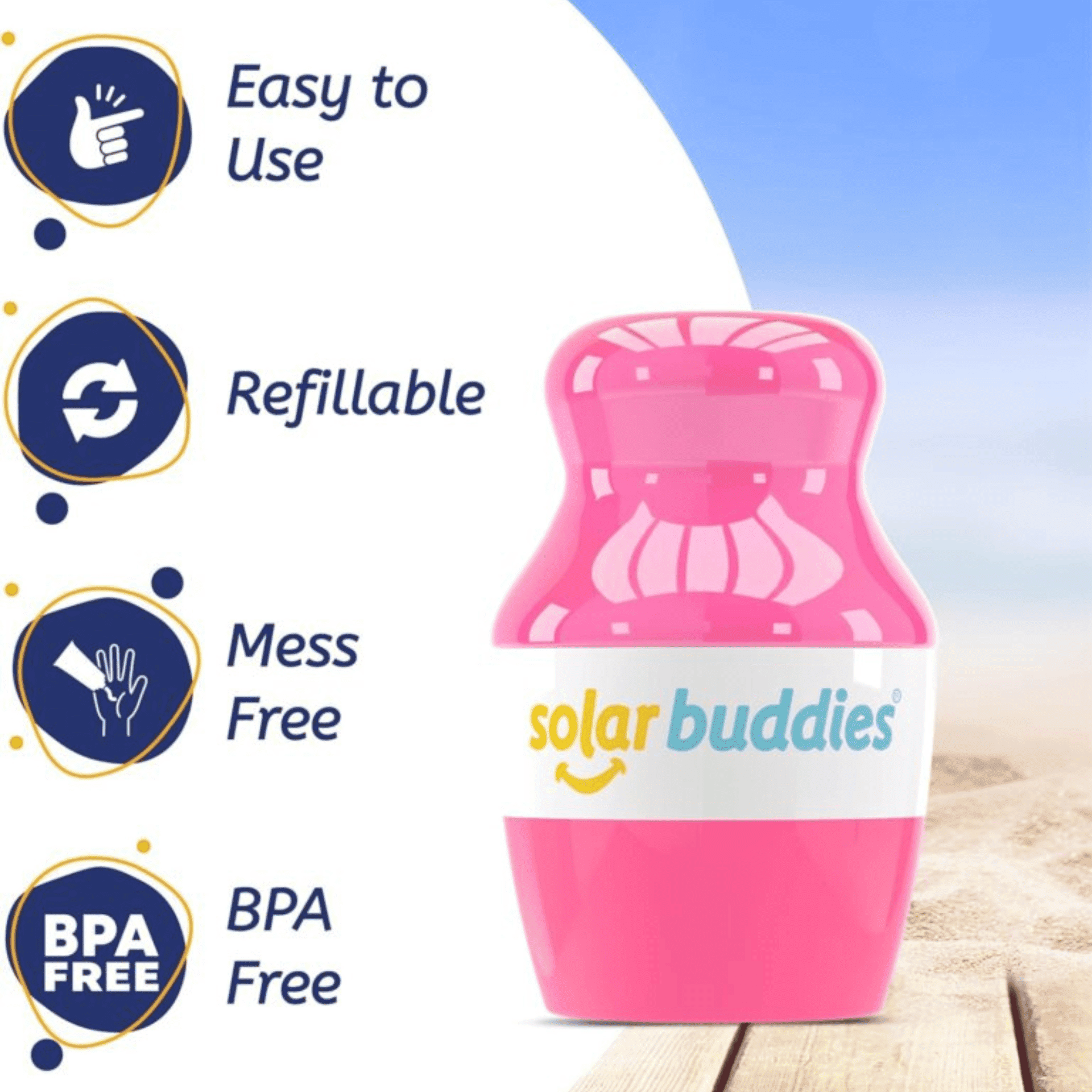 Solar Buddies Hervulbare Zonnecrème-applicator