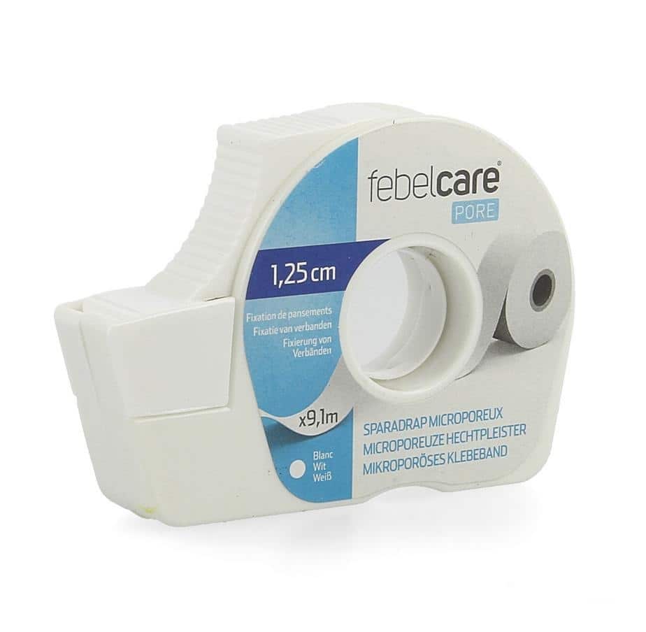 Febelcare Pore Microporeuze Hechtpleister 12,5 mm x 9,14 m Febelcare Pore Microporeuze Hechtpleister 12,5 mm x 9,14 m