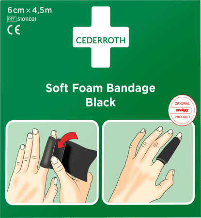 Cederroth Soft Foam Zwart 6 cm x 4,5 m