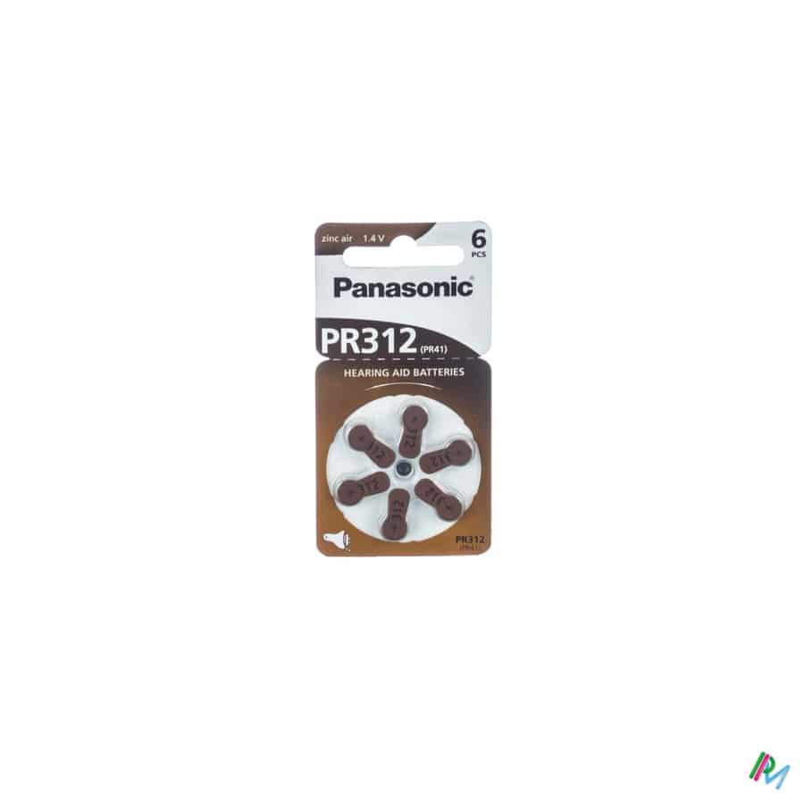 Panasonic PR312 Gehoorbatterij Panasonic PR312 Gehoorbatterij