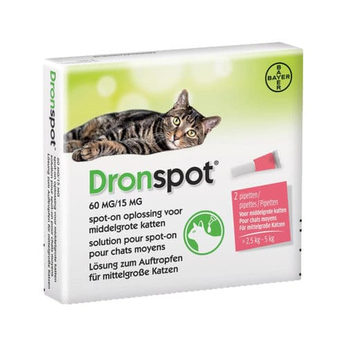 Dronspot 60 mg/15 mg Spot-on Kat >2,5-5 kg Dronspot 60 mg/15 mg Spot-on Kat >2,5-5 kg