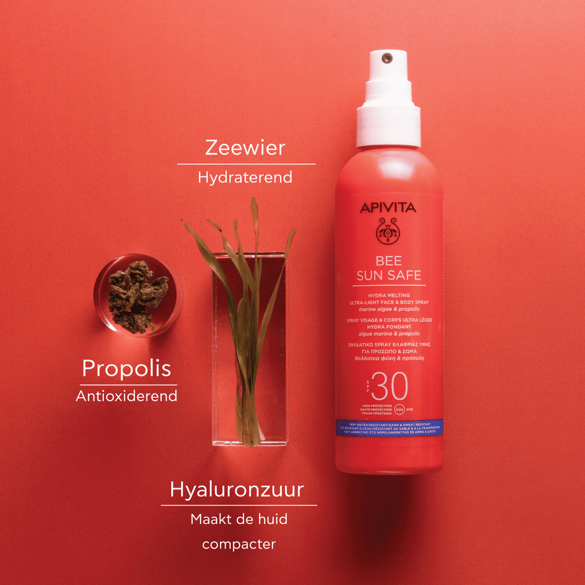 Apivita Bee Sun Safe Hydra Ultralichte Smeltende Spray voor Gezicht en Lichaam SPF 30