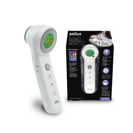 Braun No Touch + Touch Thermometer BNT400 Wit/Zwart