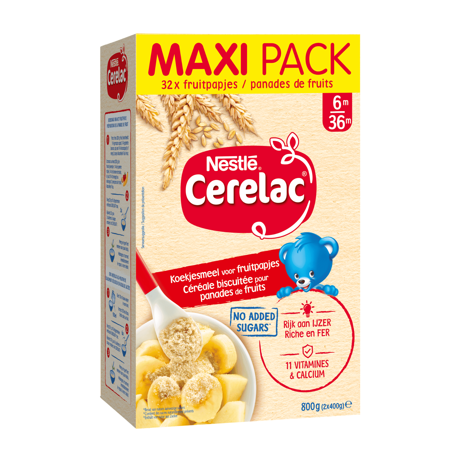 Nestlé Cerelac Koekjesmeel voor Fruitpapjes Nestlé Cerelac Koekjesmeel voor Fruitpapjes