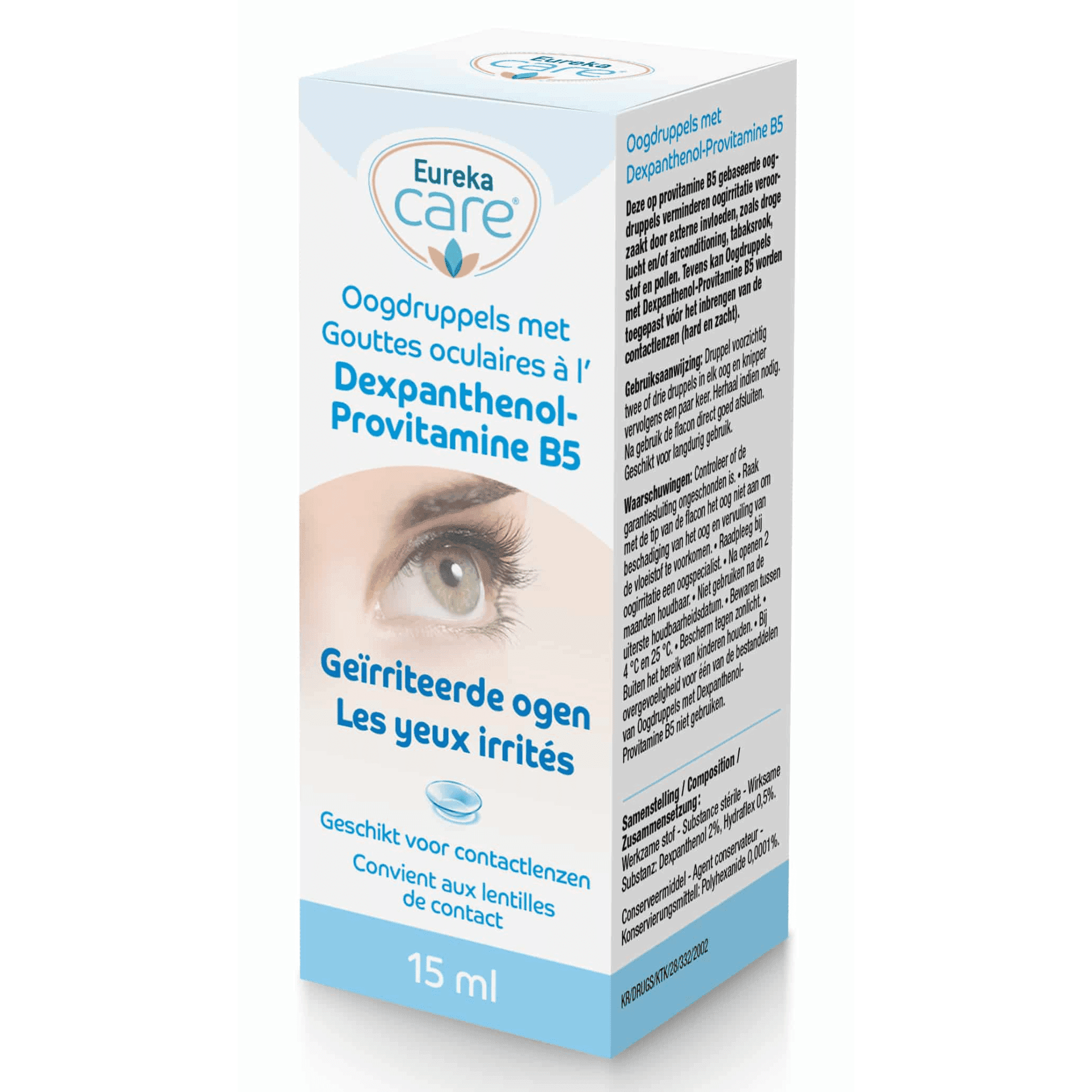 Eureka Care Oogdruppels Dexpanthenol-Provitamine B5 15 ml Eureka Care Oogdruppels Dexpanthenol-Provitamine B5 15 ml