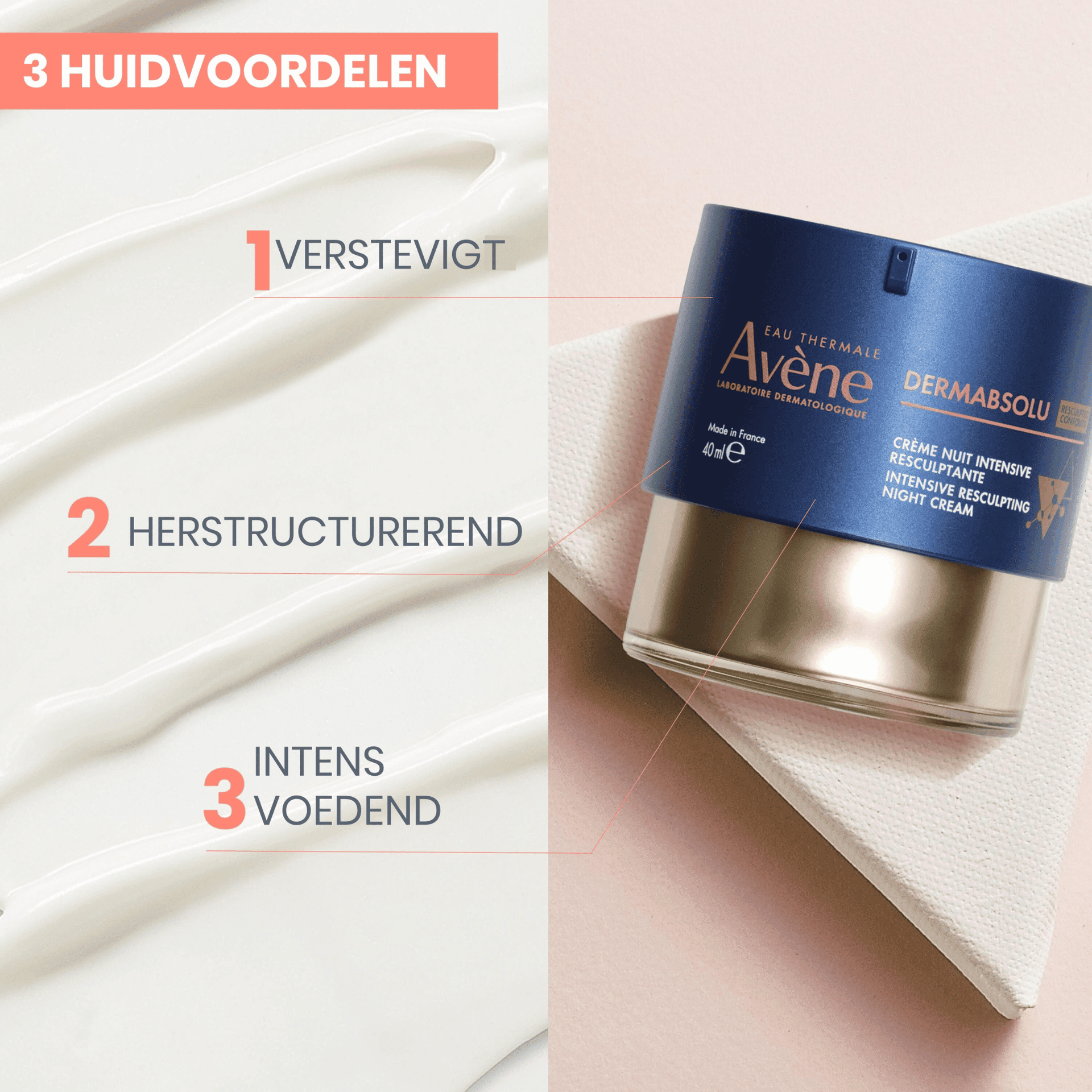 Avène DermAbsolu Intensieve Vormgevende Nachtcrème Avène DermAbsolu Intensieve Vormgevende Nachtcrème