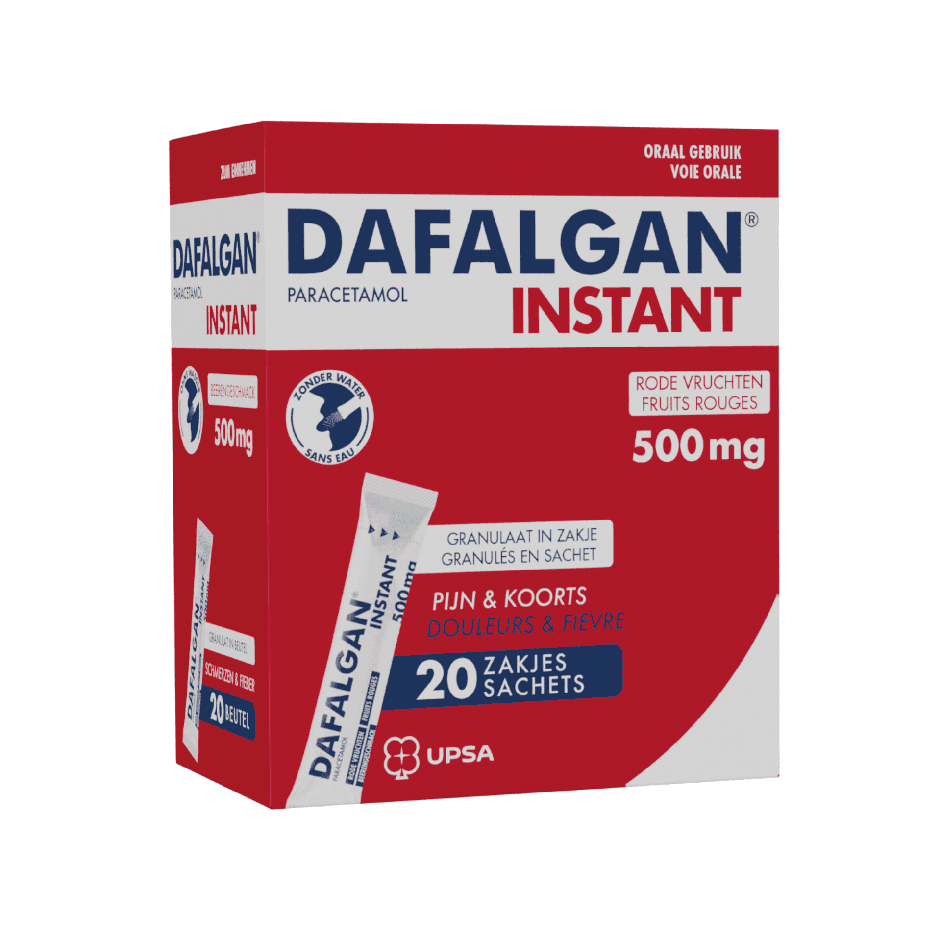 Dafalgan Instant Fruits Rouges 500mg Gran Sach 20 Dafalgan Instant Fruits Rouges 500mg Gran Sach 20